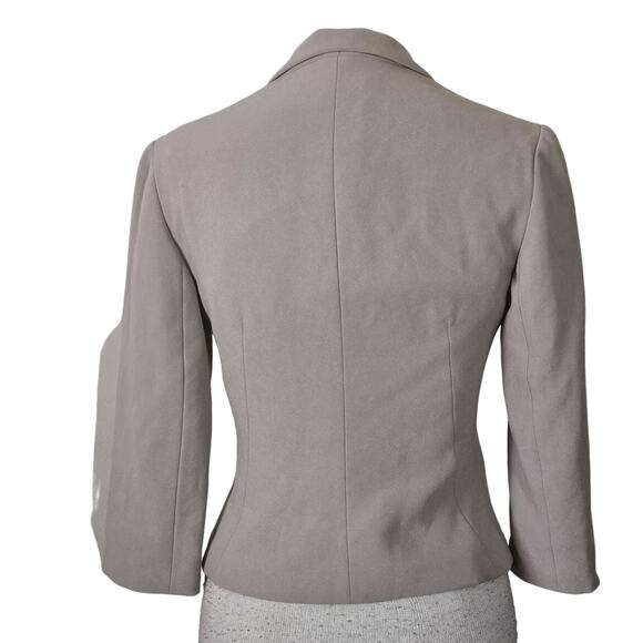 BCBGMAXAZRIA Beige Fitted Blazer Jacket Size 0 - Picture 2 of 5